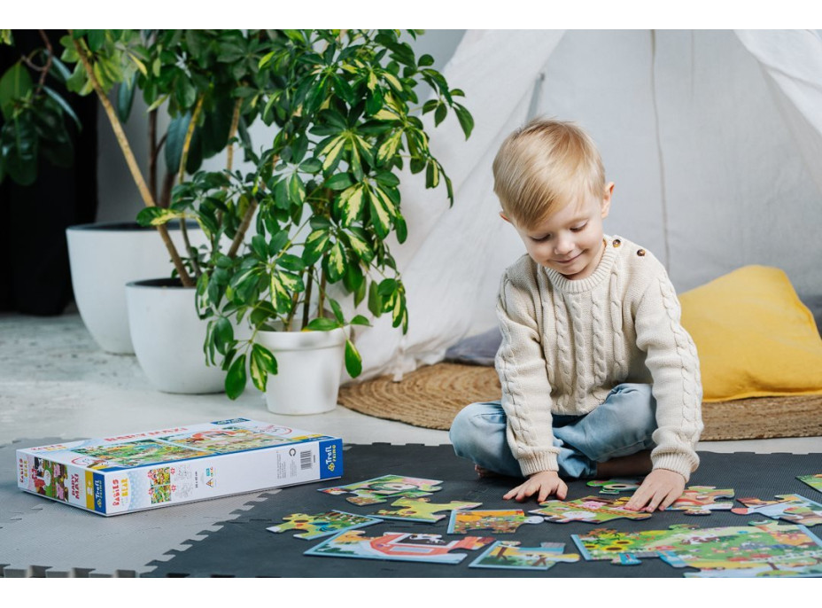 Obojstranné puzzle Treflíci na statku BABY MAXI 2x10 dielikov