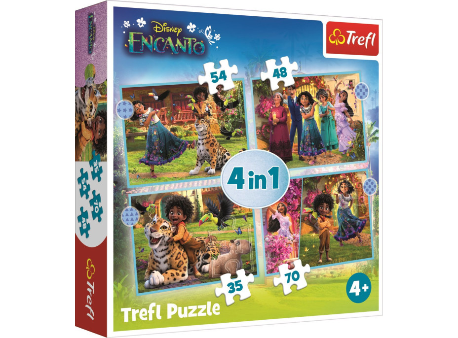 TREFL Puzzle Encanto 4v1 (35,48,54,70 dielikov)