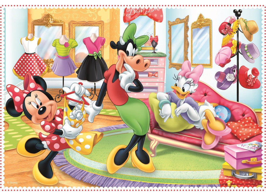 TREFL Puzzle Minnie s priateľmi 4v1 (12,15,20,24 dielikov)