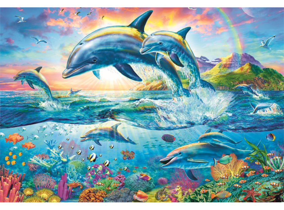 TREFL Puzzle Rodina delfínov 1500 dielikov