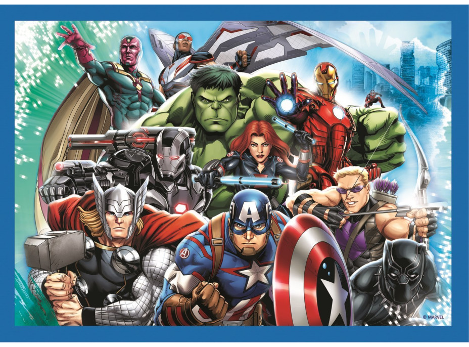 TREFL Puzzle Statočné Avengers 4v1 (35,48,54,70 dielikov)