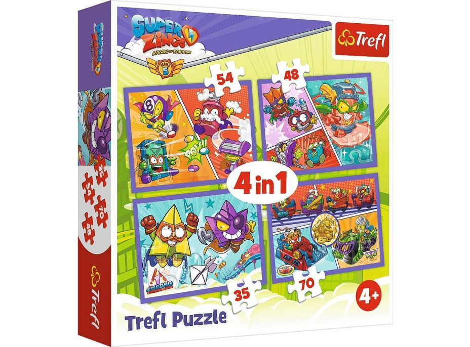 TREFL Puzzle Super Zings S5 4v1 (35,48,54,70 dielikov)