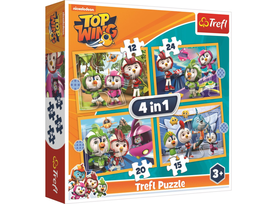 TREFL Puzzle Top Wing: Akadémia 4v1 (12,15,20,24 dielikov)