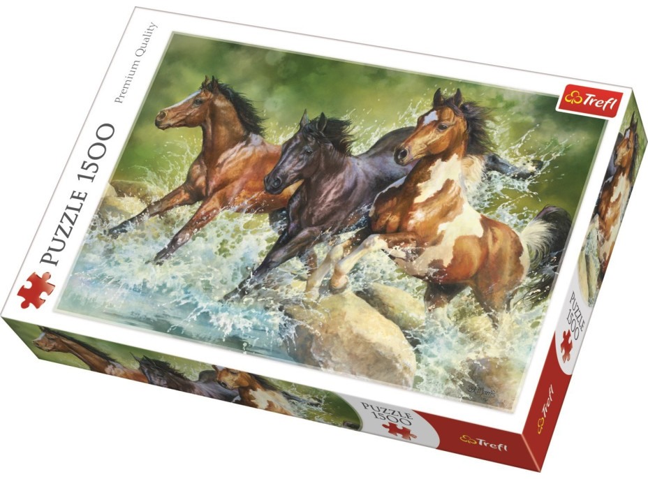 TREFL Puzzle Tri divé kone 1500 dielikov