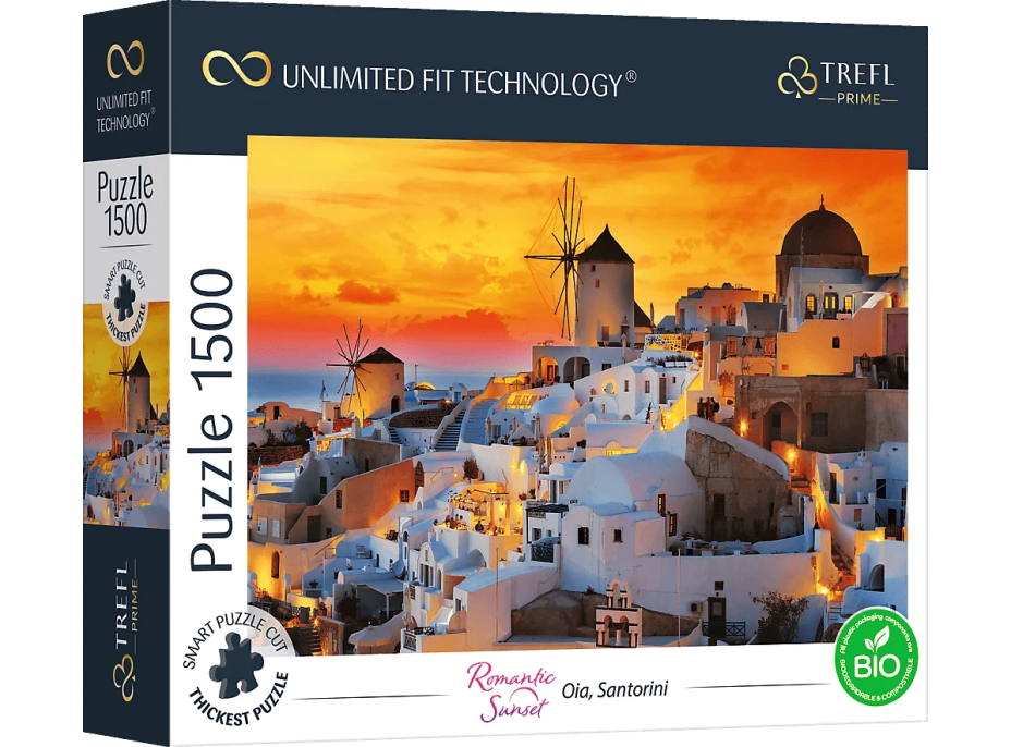 TREFL Puzzle UFT Romantic Sunset: Oia, Santorini 1500 dielikov