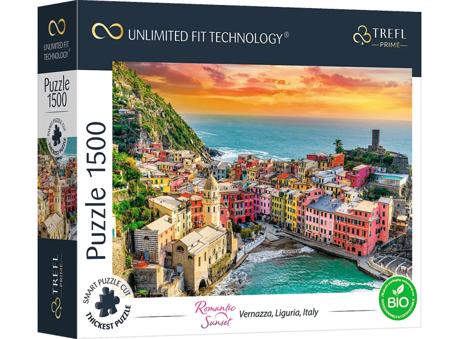 TREFL Puzzle UFT Romantic Sunset: Vernazza, Liguria, Taliansko 1500 dielikov