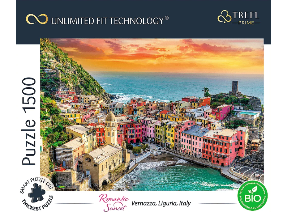 TREFL Puzzle UFT Romantic Sunset: Vernazza, Liguria, Taliansko 1500 dielikov