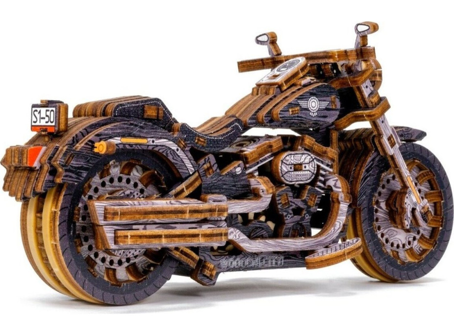WOODEN CITY 3D puzzle Motocykel Cruiser Limitovaná edícia 168 dielov