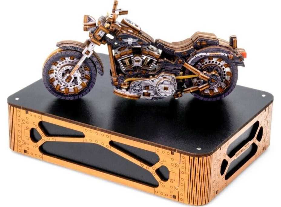 WOODEN CITY 3D puzzle Motocykel Cruiser Limitovaná edícia 168 dielov