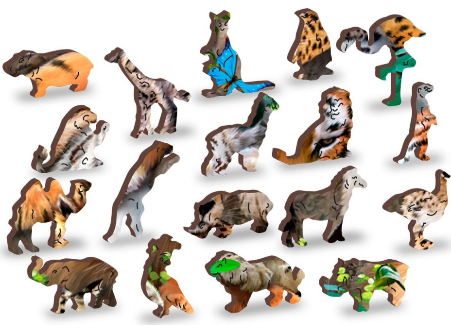 WOODEN CITY Drevené puzzle Čas na šlofíka 2v1, 300 dielikov EKO