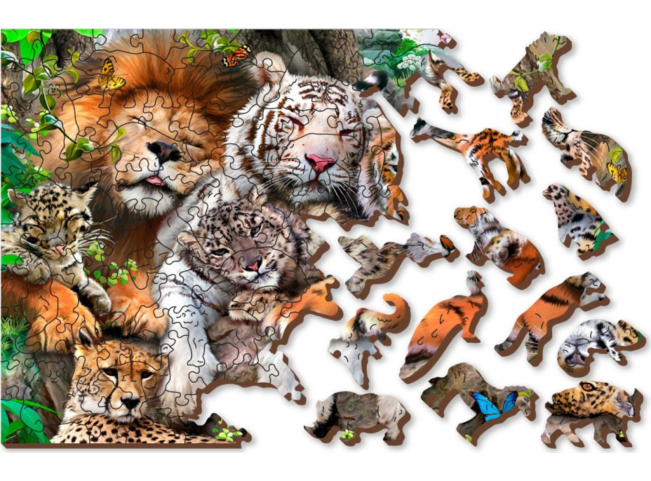 WOODEN CITY Drevené puzzle Čas na šlofíka 2v1, 300 dielikov EKO