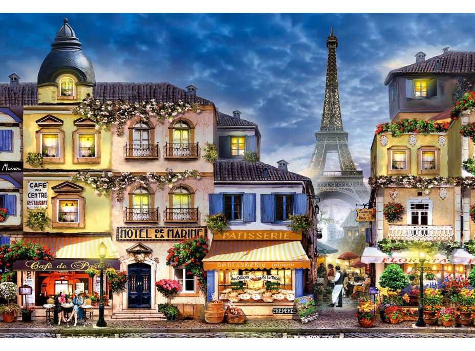 WOODEN CITY Drevené puzzle Raňajky v Paríži 2v1, 75 dielikov EKO