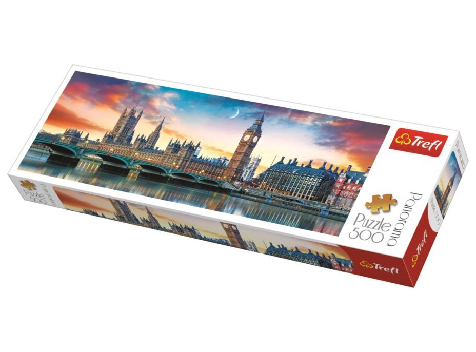 TREFL Panoramatické puzzle Big Ben a Westminsterský palác, Londýn 500 dielikov