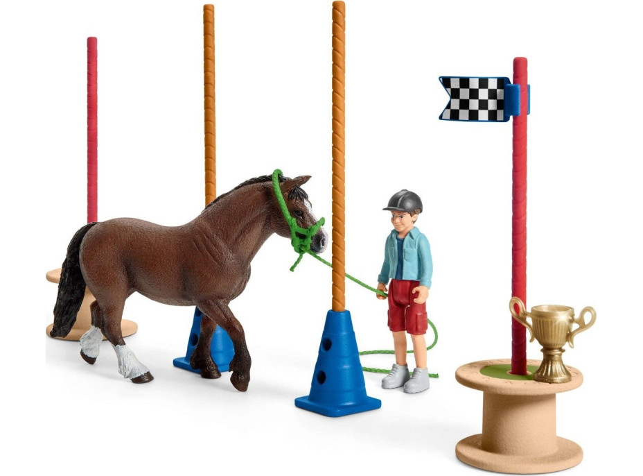 SCHLEICH Farm World® 42482 Závod v agility pre pony