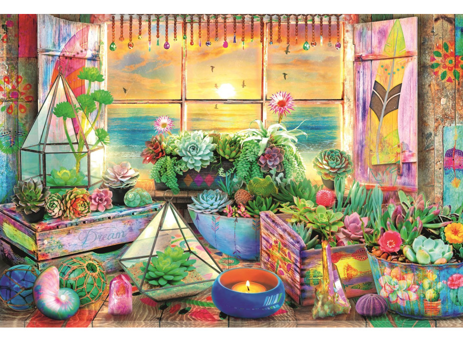 Trefl Wood Craft Origin puzzle Plážový domček 501 dielikov