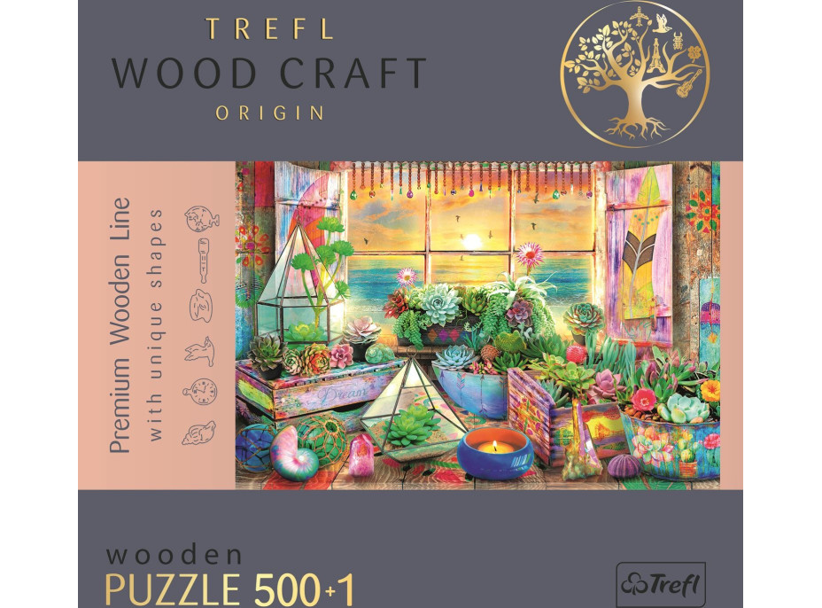 Trefl Wood Craft Origin puzzle Plážový domček 501 dielikov