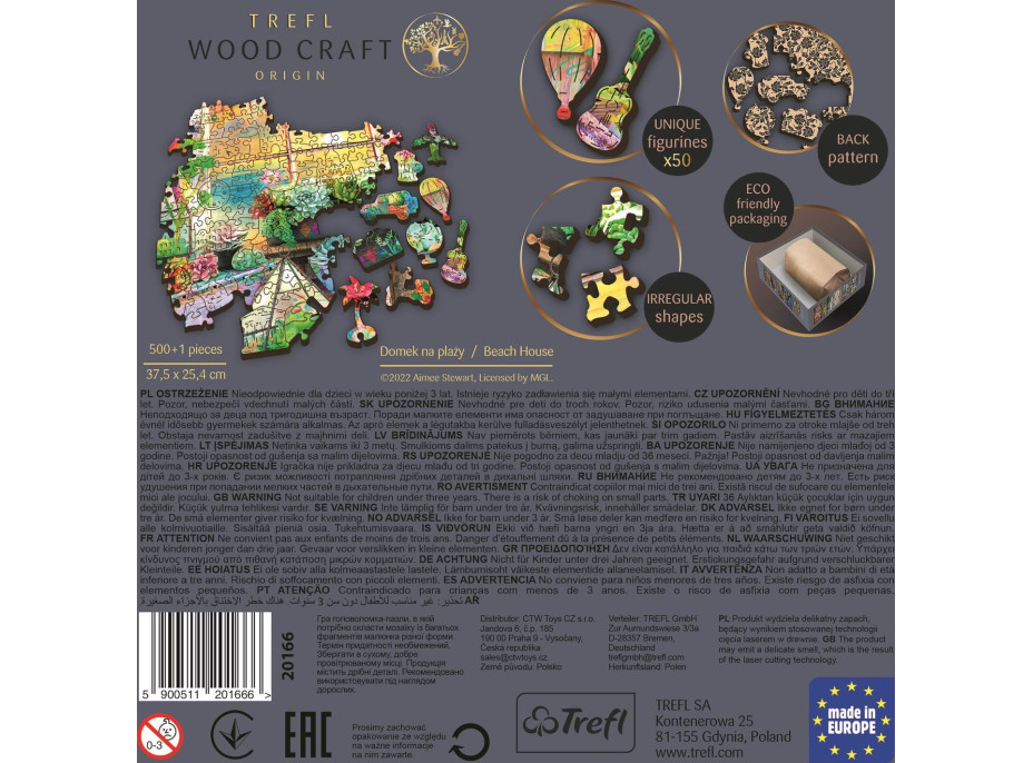Trefl Wood Craft Origin puzzle Plážový domček 501 dielikov