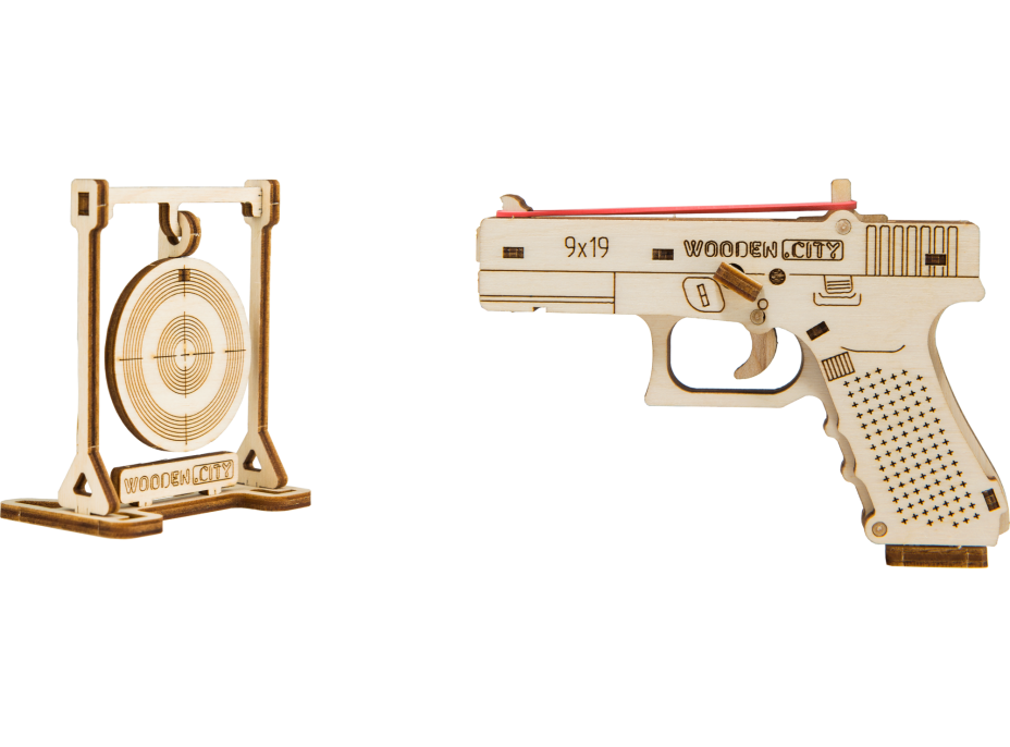 WOODEN CITY 3D puzzle Pištoľ Guardian GLK-19, 30 dielov