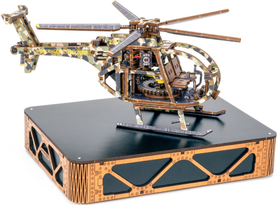 WOODEN CITY 3D puzzle Vrtuľník Limitovaná edícia 178 dielov