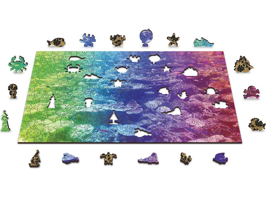 WOODEN CITY Drevené puzzle Koralový útes 2v1, 200 dielikov EKO