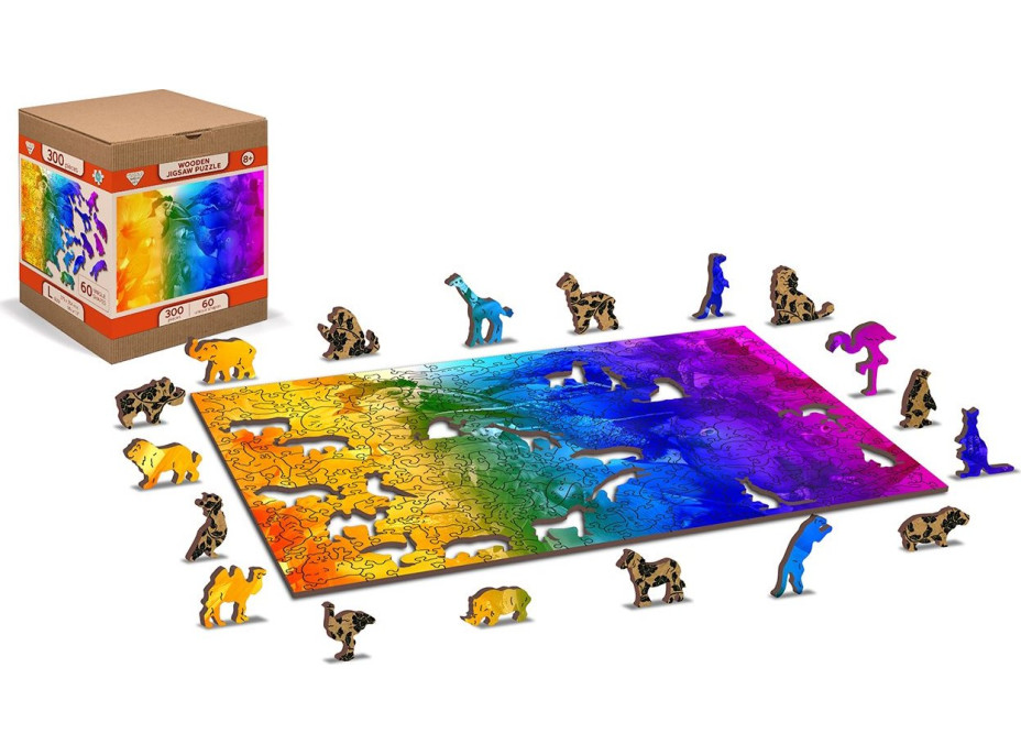 WOODEN CITY Drevené puzzle Vtáčí raj 2v1, 75 dielikov EKO