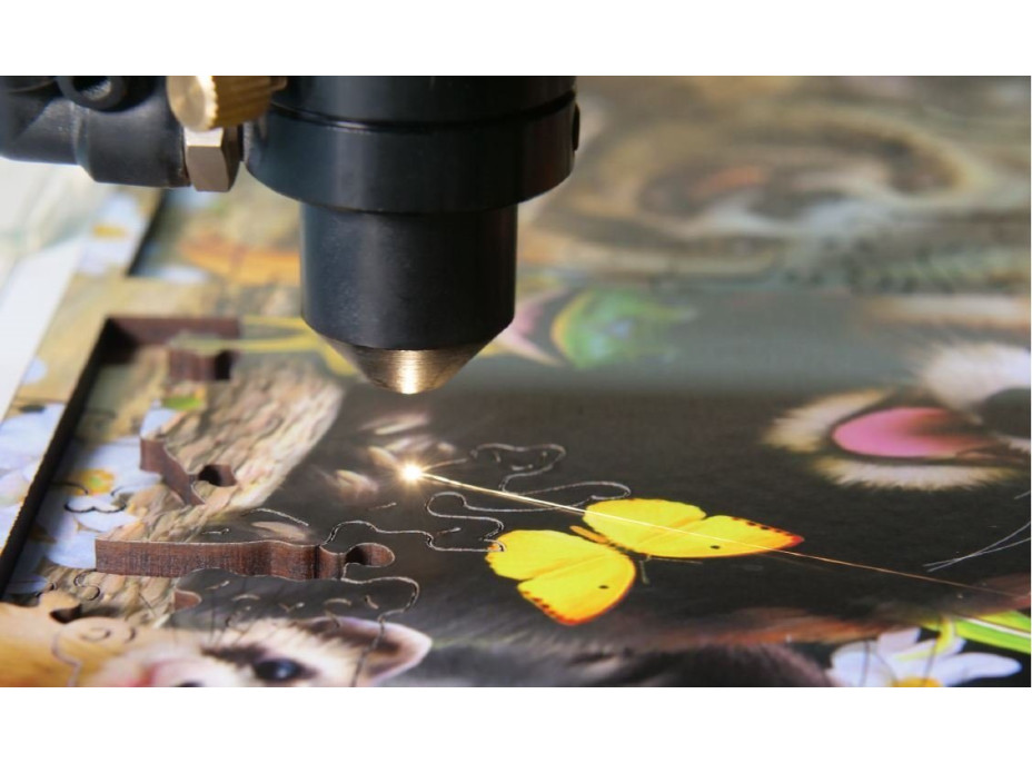 WOODEN CITY Drevené puzzle Santova dielňa 2v1, 1010 dielikov EKO