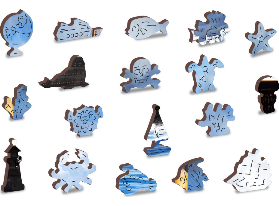 WOODEN CITY Drevené puzzle Titanic 2v1, 505 dielikov EKO