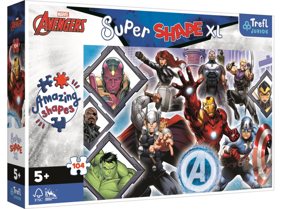 TREFL Puzzle Super Shape XL Avengers 104 dielikov