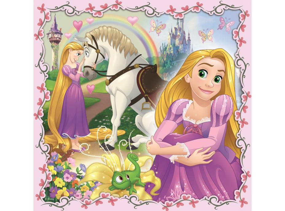 TREFL Puzzle Disney princeznej s priateľmi 3v1 (20,36,50 dielikov)