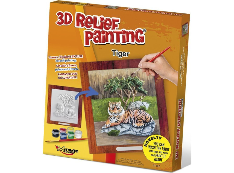 MIRAGE HOBBY Kreatívna sada 3D maľovanie Relief Painting: Tiger