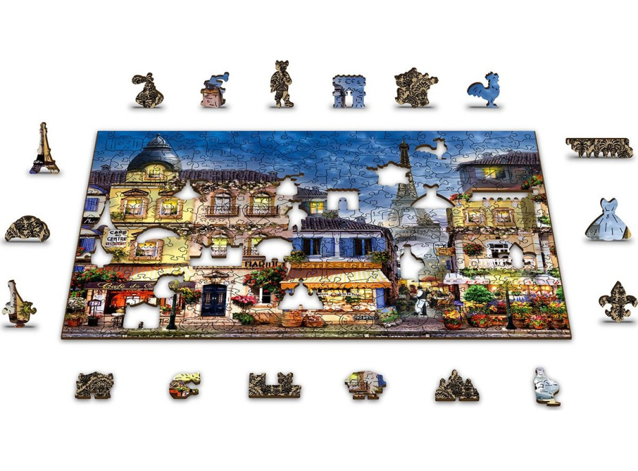 WOODEN CITY Drevené puzzle Raňajky v Paríži 2v1, 150 dielikov EKO