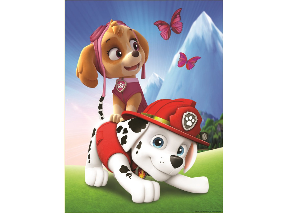 TREFL Obojstranné puzzle Tlapková patrola: Chase, Marshal a Sky BABY MAXI 2x10 dielikov