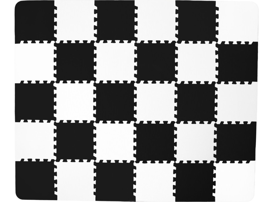 Kinderkraft Penový koberec Luno Čierno-biely 30ks (29,5x29,5)