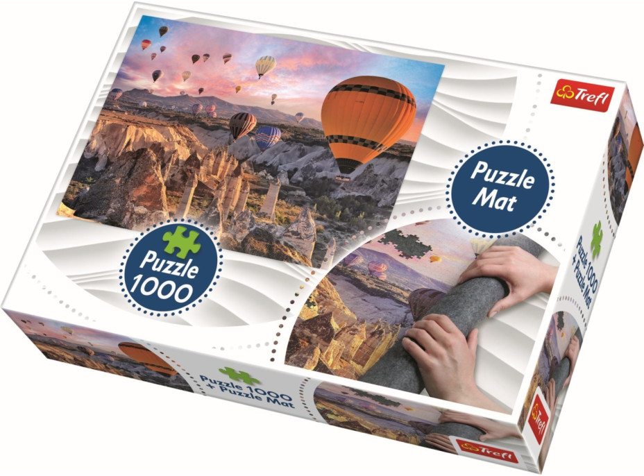 TREFL Puzzle Balóny nad Kappadokiou 1000 dielikov + Podložka pod puzzle