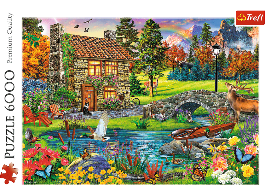 TREFL Puzzle Chata v horách 6000 dielikov