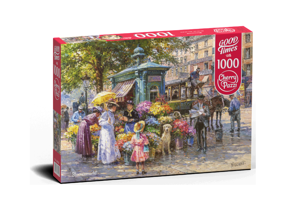 CHERRY PAZZI Puzzle Kvetinový trh 1000 dielikov