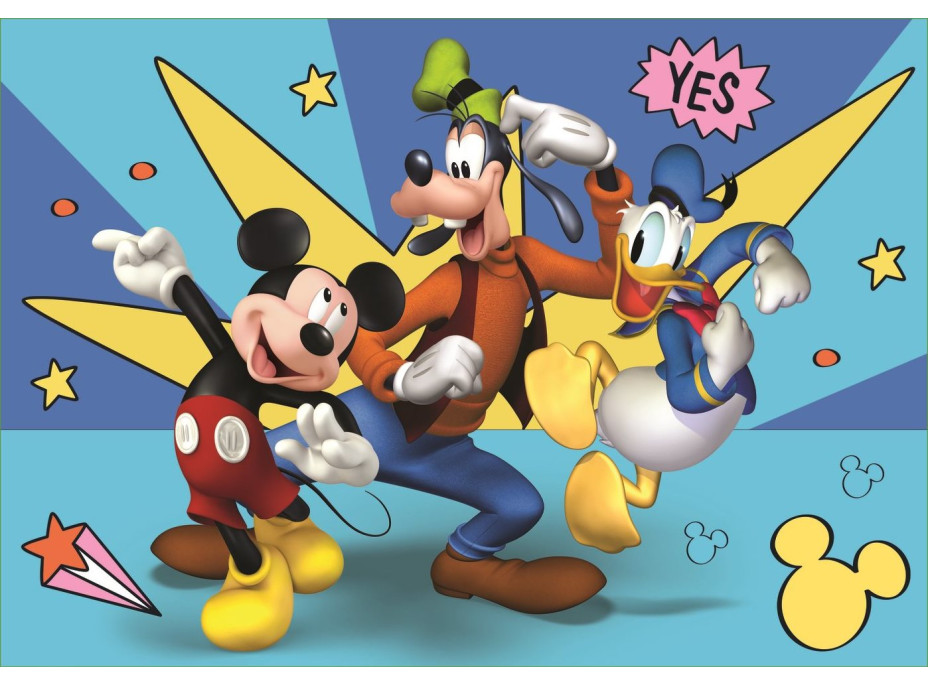 TREFL Puzzle Mickeyho klbko: S priateľmi 4v1 (12,15,20,24 dielikov)