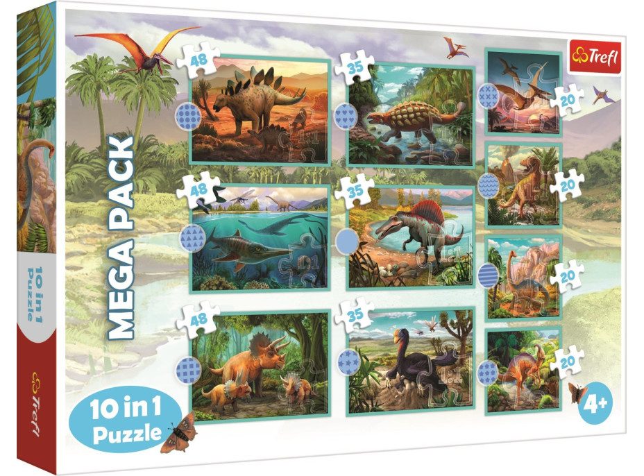 TREFL Puzzle Dinosaury MEGA PACK 10v1