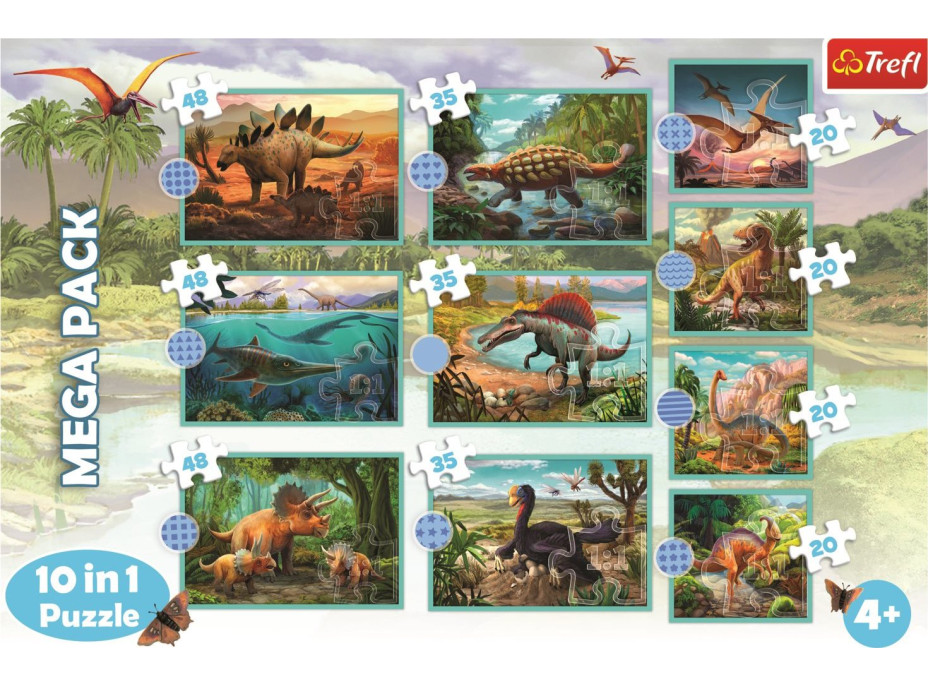 TREFL Puzzle Dinosaury MEGA PACK 10v1