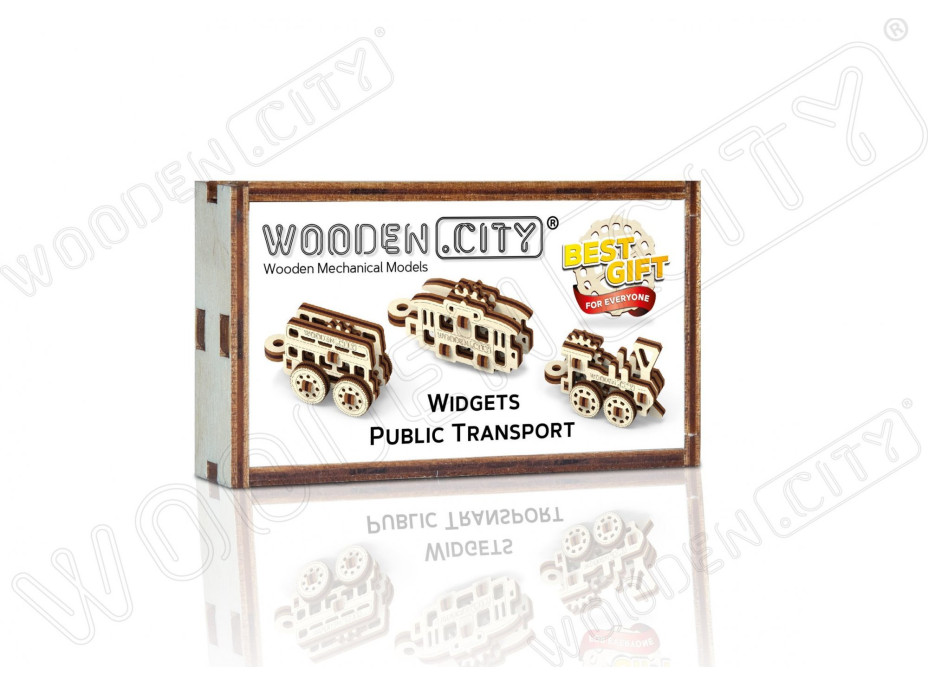 WOODEN CITY 3D puzzle mini sada Widgets: Dopravné prostriedky 36 dielikov