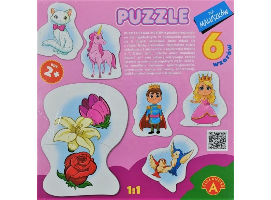 ALEXANDER Baby puzzle Princezná 6v1 (2-7 dielikov)