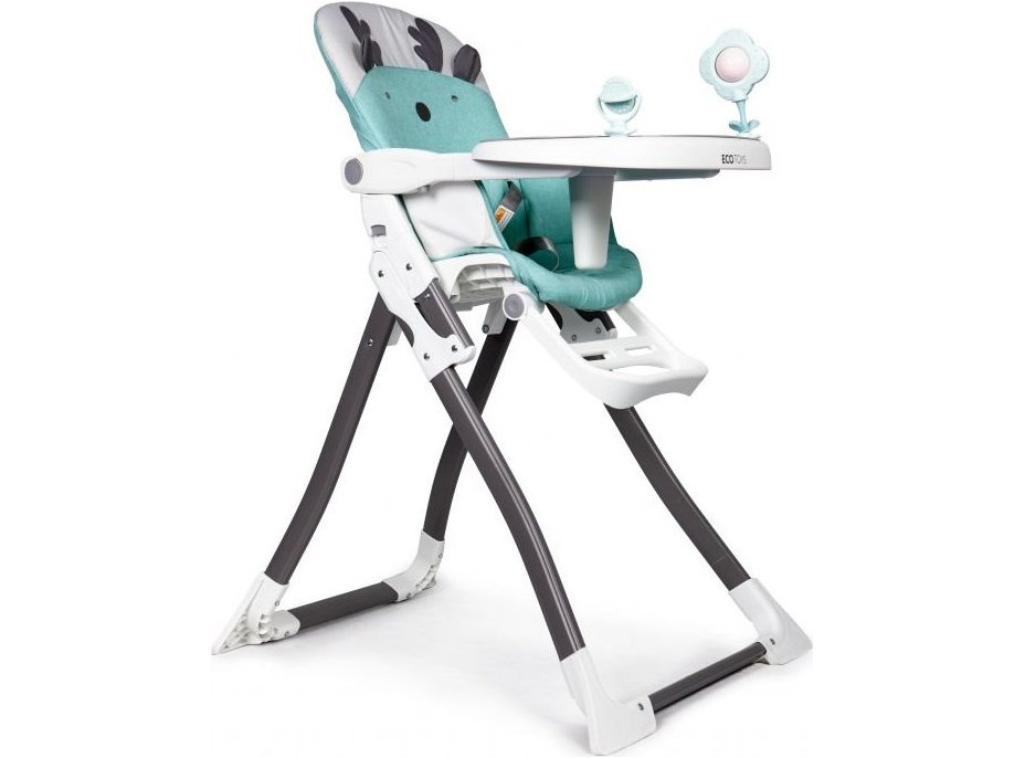 ECOTOYS Jedálenská stolička 2v1 zelená