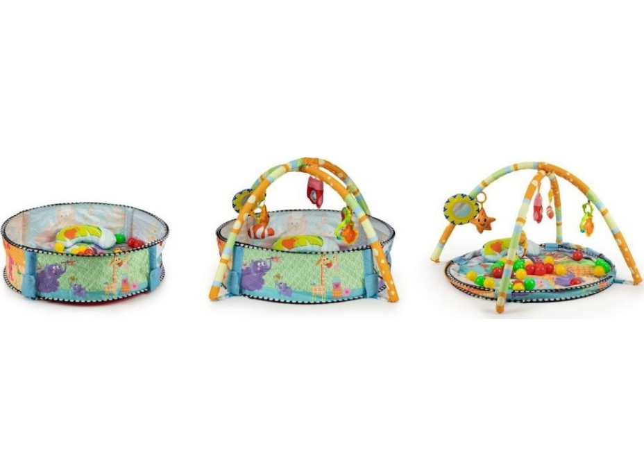 ECOTOYS Interaktívna vzdelávacia podložka a suchý bazén 3 v 1