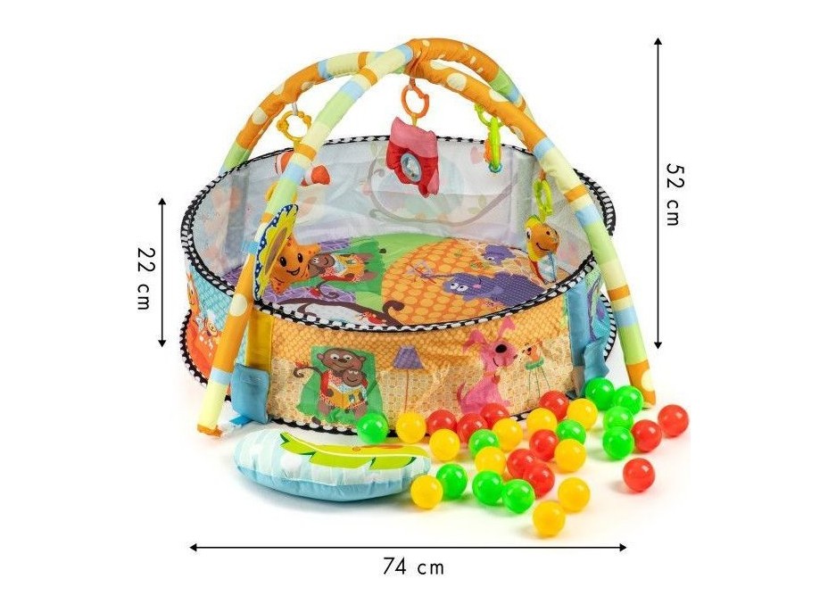 ECOTOYS Interaktívna vzdelávacia podložka a suchý bazén 3 v 1