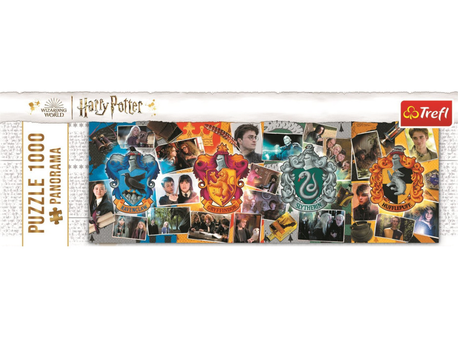 TREFL Panoramatické puzzle Harry Potter: Štyri bradavické koľaje 1000 dielikov