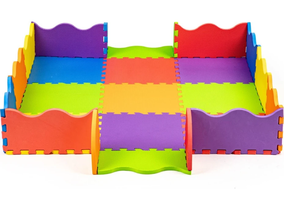 ECOTOYS Penové puzzle farebné SX s okrajmi