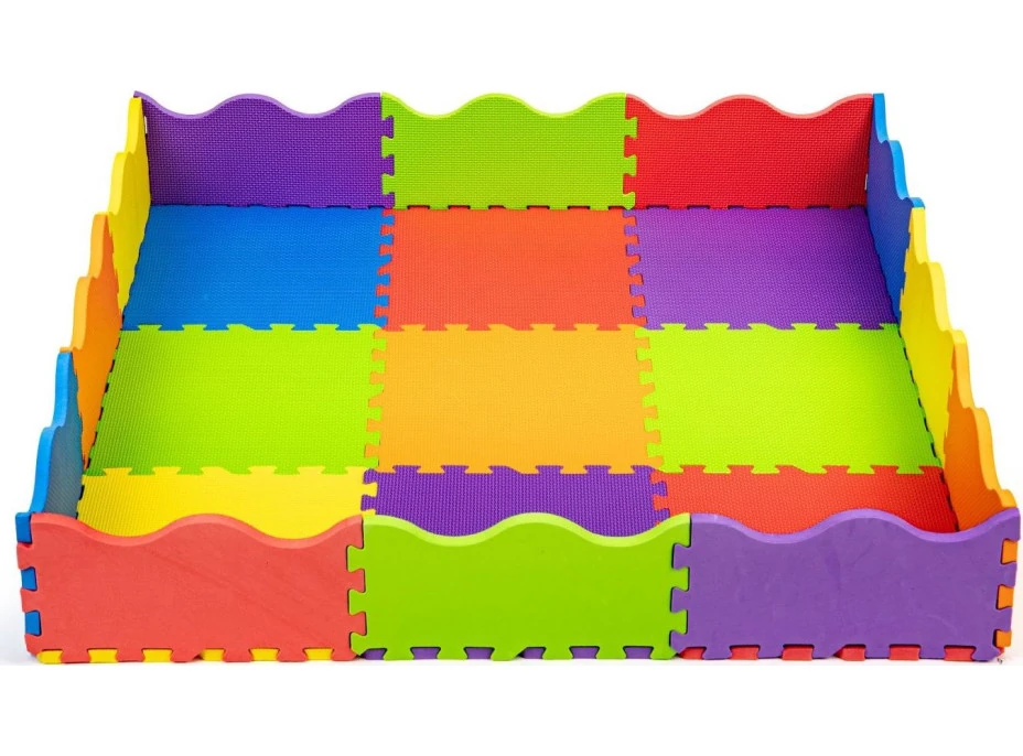 ECOTOYS Penové puzzle farebné SX s okrajmi