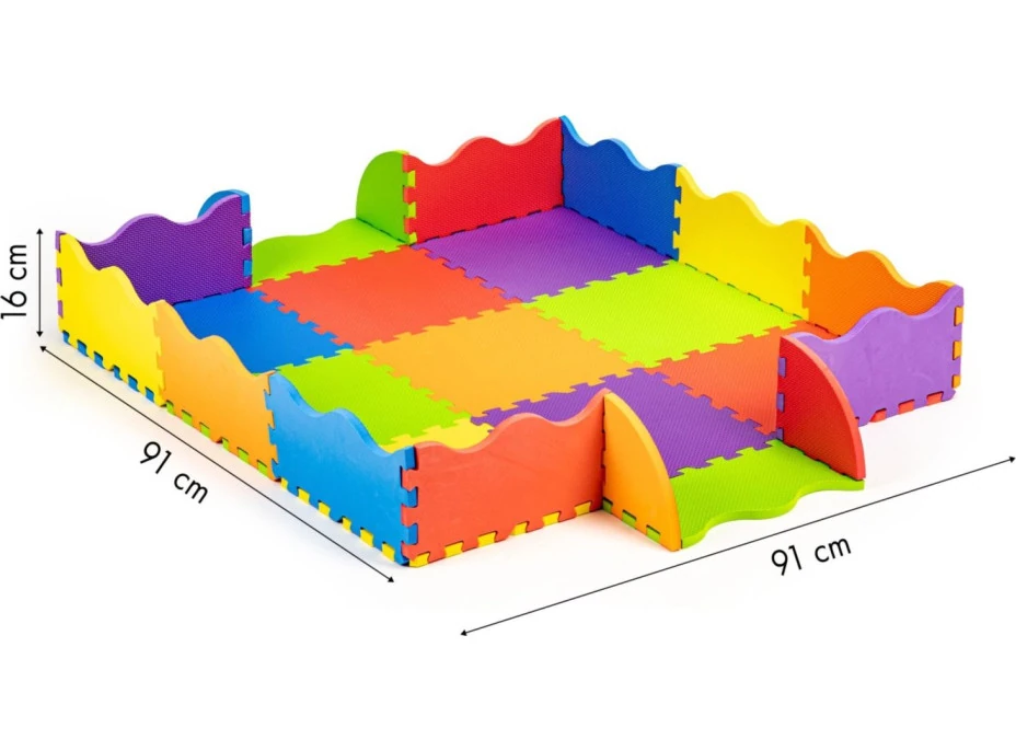 ECOTOYS Penové puzzle farebné SX s okrajmi