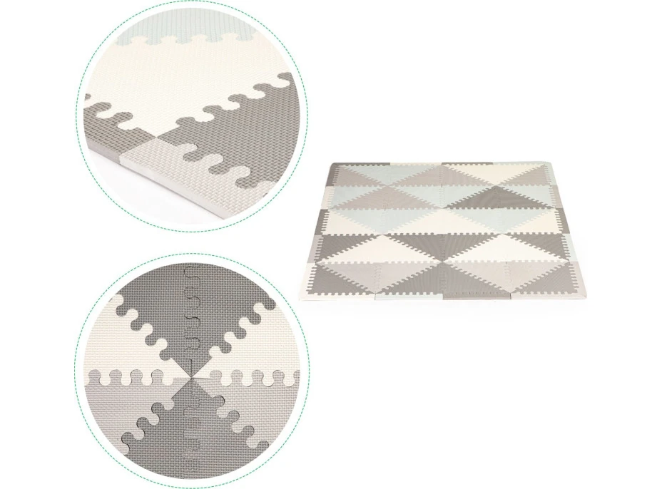 ECOTOYS Penové puzzle Trojuholníky s okrajmi
