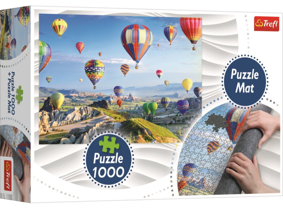 TREFL Puzzle Balóny nad Kappadokiou 1000 dielikov + Podložka pod puzzle